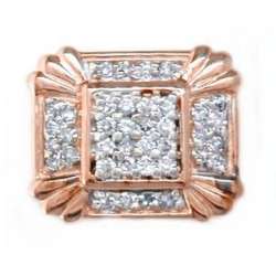 AC540 14K DIAMOND SLIDE-PINK GOLD 